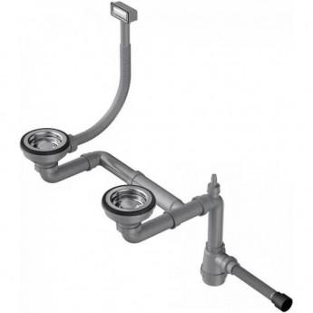 Арматура OMOIKIRI WK-1,5-R-IN для полуторачашевых моек с круглым переливом