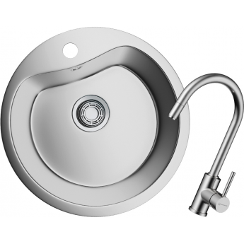 Комплект OMOIKIRI SAROMA 51-IN + Смеситель OMOIKIRI SHINAGAWA-BN