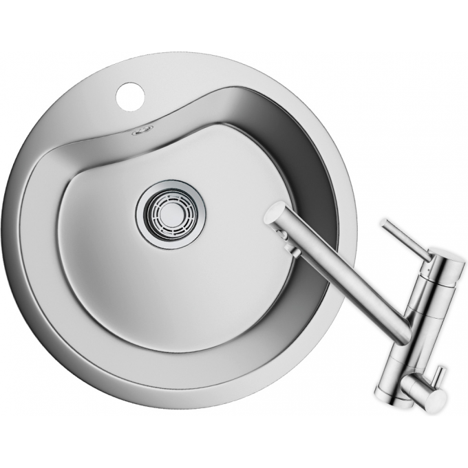 Комплект OMOIKIRI SAROMA 51-IN + Смеситель OMOIKIRI TONAMI-BN 3007.4018