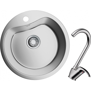 Комплект OMOIKIRI SAROMA 51-IN + Смеситель OMOIKIRI UMI-BN