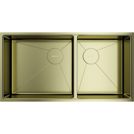 Мойка OMOIKIRI TAKI 85-2-LB-U/IF SIDE LG нерж.сталь/светлое золото
