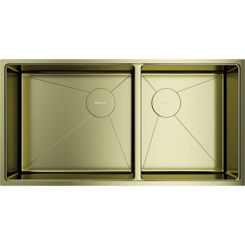 Мойка OMOIKIRI TAKI 85-2-LB-U/IF SIDE LG нерж.сталь/светлое золото